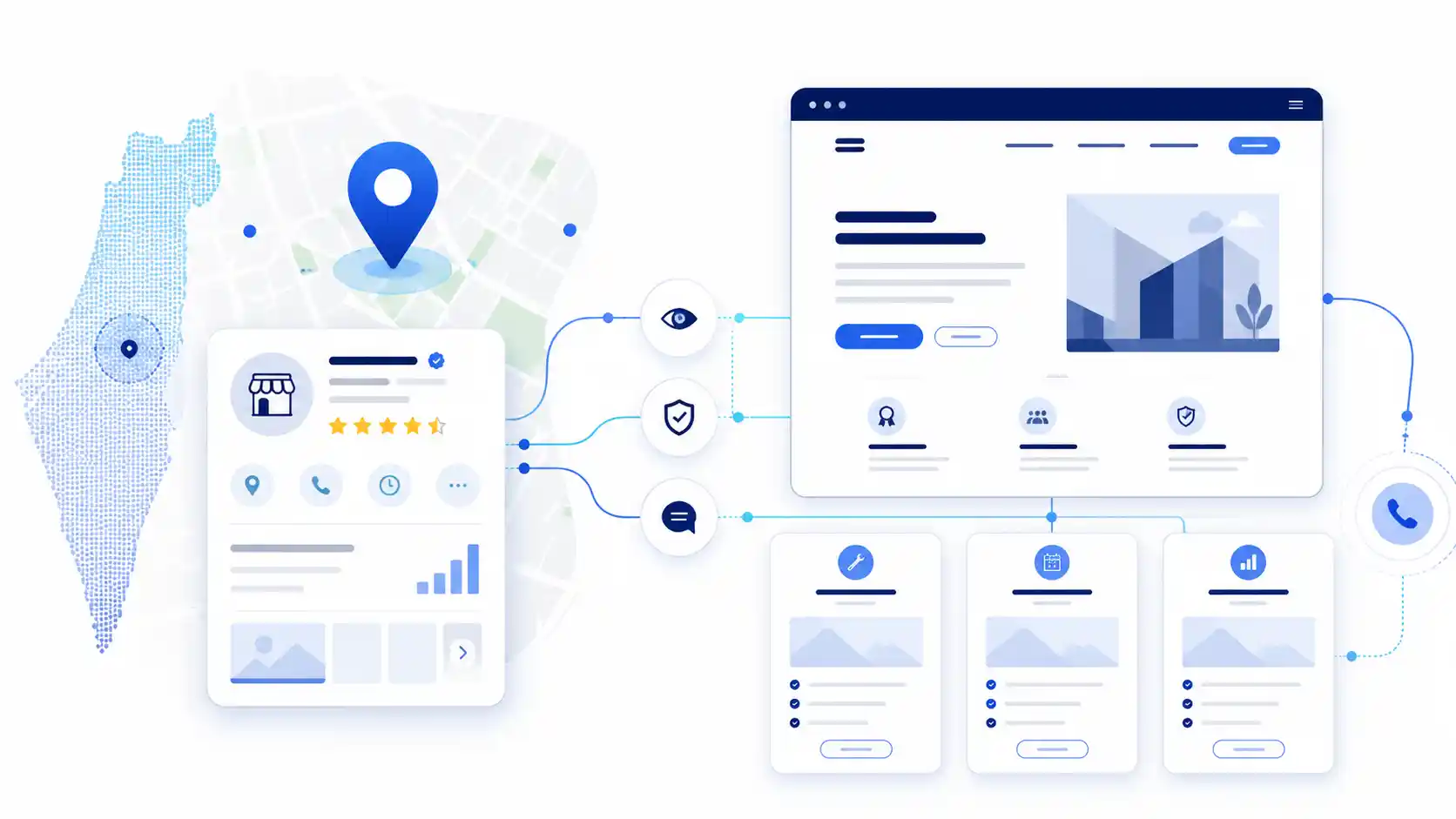 Google Business Profile ואתר מקצועי לעסק מקומי שמובילים לפניות מקומיות
